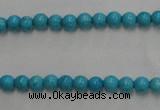 CWB552 15.5 inches 4mm round howlite turquoise beads wholesale