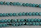 CWB553 15.5 inches 4mm round howlite turquoise beads wholesale