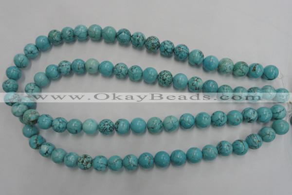 CWB557 15.5 inches 10mm round howlite turquoise beads wholesale