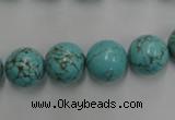 CWB558 15.5 inches 12mm round howlite turquoise beads wholesale