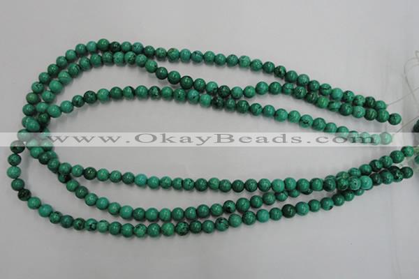 CWB565 15.5 inches 6mm round howlite turquoise beads wholesale