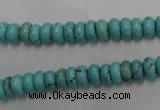 CWB682 15.5 inches 3*7mm rondelle howlite turquoise beads wholesale