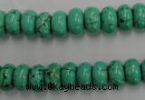 CWB685 15.5 inches 6*10mm rondelle howlite turquoise beads wholesale