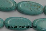 CWB737 15.5 inches 15*30mm oval howlite turquoise beads wholesale