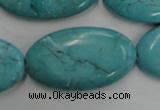 CWB738 15.5 inches 20*36mm oval howlite turquoise beads wholesale