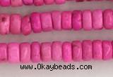 CWB822 15.5 inches 2*4mm tyre howlite turquoise beads wholesale