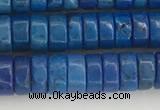 CWB841 15.5 inches 3*6mm tyre howlite turquoise beads wholesale