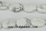 CWB85 15.5 inches 13*18mm oval natural white howlite beads