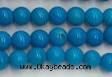 CWB857 15.5 inches 4mm round howlite turquoise beads wholesale