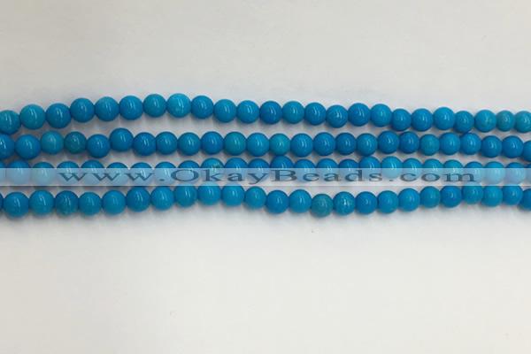 CWB857 15.5 inches 4mm round howlite turquoise beads wholesale