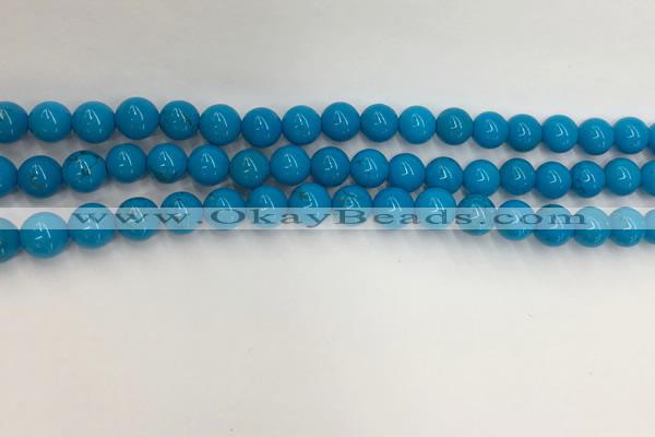 CWB858 15.5 inches 6mm round howlite turquoise beads wholesale