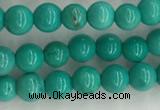 CWB863 15.5 inches 4mm round howlite turquoise beads wholesale