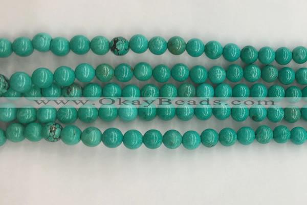 CWB864 15.5 inches 6mm round howlite turquoise beads wholesale