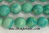 CWB875 15.5 inches 4mm round howlite turquoise beads wholesale