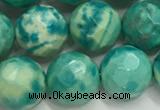 CWB882 15.5 inches 8mm round faceted howlite turquoise beads