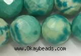 CWB883 15.5 inches 10mm faceted round howlite turquoise beads