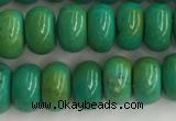 CWB899 15.5 inches 4*6mm rondelle howlite turquoise beads