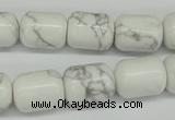 CWB94 15.5 inches 12*16mm drum natural white howlite beads