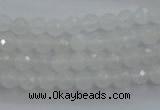 CWH02 15.5 inches 6mm faceted round white jade beads wholesale