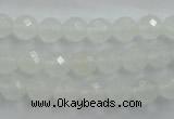 CWH03 15.5 inches 8mm faceted round white jade beads wholesale