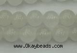 CWH52 15.5 inches 8mm round white jade beads wholesale