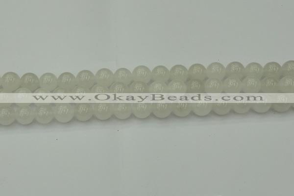 CWH53 15.5 inches 10mm round white jade beads wholesale