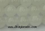 CWH54 15.5 inches 12mm round white jade beads wholesale