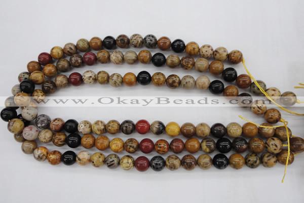 CWJ282 15.5 inches 9mm round wood jasper gemstone beads wholesale