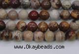 CWJ400 15.5 inches 4mm round wood jasper gemstone beads wholesale