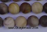 CWJ414 15.5 inches 12mm round matte wood jaspe beads wholesale