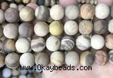 CWJ446 15.5 inches 16mm round matte wood jasper beads wholesale