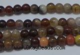 CWJ500 15.5 inches 4mm round Xinjiang wood jasper beads wholesale