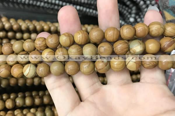 CWJ513 15.5 inches 10mm round wooden jasper beads wholesale