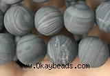 CWJ558 15.5 inches 8mm round matte coffee wood jasper beads wholesale