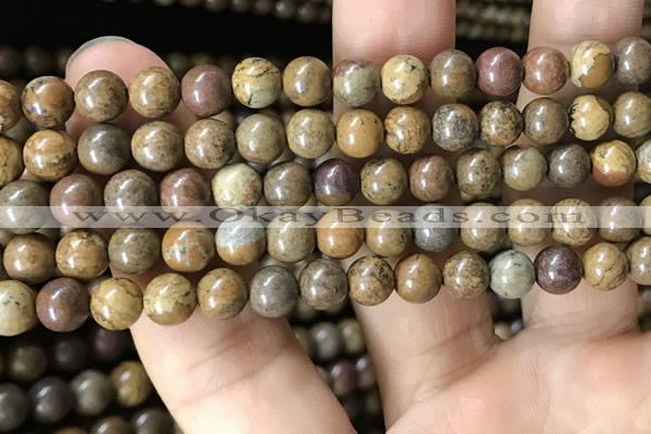 CWJ563 15.5 inches 6mm round wood jasper beads wholesale