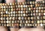 CWJ590 15.5 inches 4mm round wood jasper beads wholesale