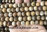 CWJ593 15.5 inches 10mm round wood jasper beads wholesale