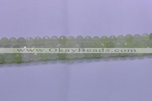 CXJ220 15.5 inches 10mm faceted round New jade beads wholesale