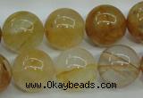 CYC106 15.5 inches 16mm round yellow crystal quartz beads