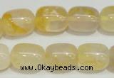 CYC15 15.5 inches 14*17mm drum yellow crystal quartz beads