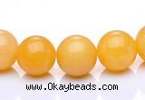 CYJ01 16 inches 4mm round yellow jade gemstone beads Wholesale