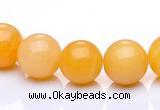 CYJ02 16 inches 6mm round yellow jade gemstone beads Wholesale