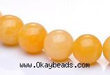 CYJ03 16 inches 8mm round yellow jade gemstone beads Wholesale