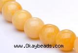 CYJ05 12mm round 16 inches yellow jade gemstone beads Wholesale