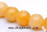 CYJ07 16mm round 16 inches yellow jade gemstone beads Wholesale