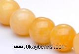 CYJ08 18mm round 16 inches yellow jade gemstone beads Wholesale