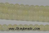 CYJ159 15.5 inches 4mm round yellow jade beads wholesale