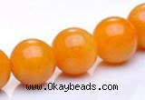 CYJ16 16mm round 16 inches yellow jade gemstone beads Wholesale