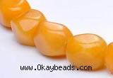 CYJ18 10*14mm irregular yellow jade gemstone beads Wholesale