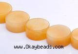 CYJ20 16 inches 12mm coin yellow jade gemstone beads Wholesale